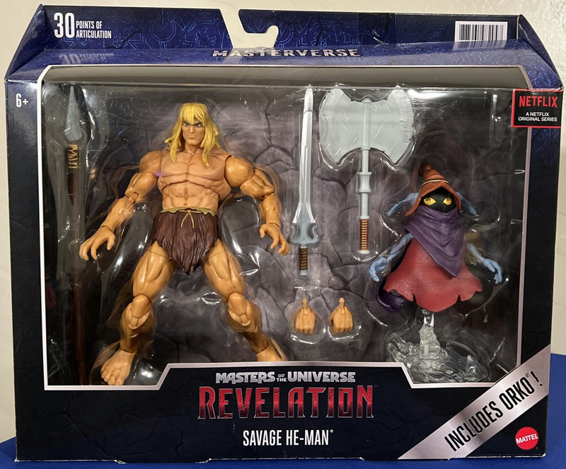 Savage He Man And Orko Masterverse action figure