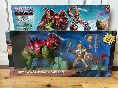 Battle Armor He Man And Battle Cat action figure