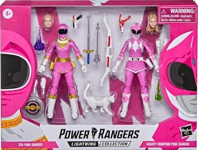 Pink Ranger And Zeo Pink Ranger Lightning action figure
