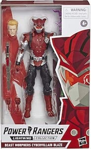 Beast Morphers Cybervillain Blaze Lightning action figure