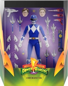 Mighty Morphin Blue Ranger Super7 action figure