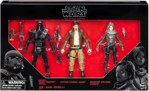 Death Trooper Captain Cassian Jyn Erso 3 Pack Star Wars Black Series action figure