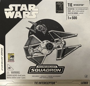 Tie Interceptor Micro Galaxy Squadron action figure