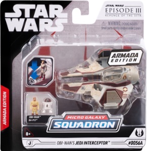 Obi Wan Kenobis Jedi Interceptor Micro Galaxy Squadron action figure