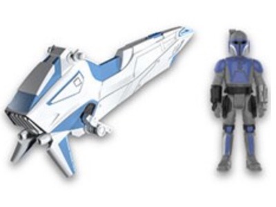 Balutar Swoop With Mandalorian Warrior action figure