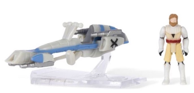 Barc Speeder Bike With General Obi Wan Kenobi Micro Galaxy Squadron action figure