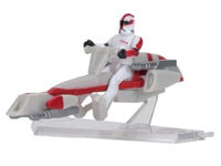 Barc Speeder Red With Clone Trooper Captain action figure
