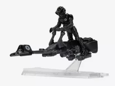 Shadow Speeder Bike With Shadow Scout Trooper Micro Galaxy Squadron action figure