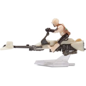 Speeder Bike With Scout Trooper And Grogu Micro Galaxy Squadron action figure