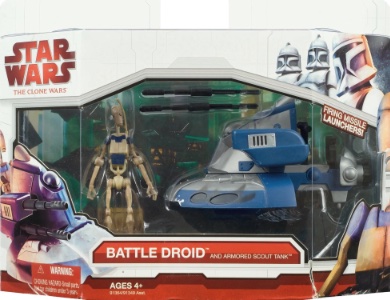 Armored Scout Tank With Battle Droid The Clone Wars action figure