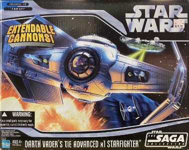 Darth Vaders Tie Advanced X1 Starfighter The Saga Collection action figure