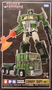 Optimus Prime Convoy Bape Green Mp 10a Transformers Masterpiece action figure