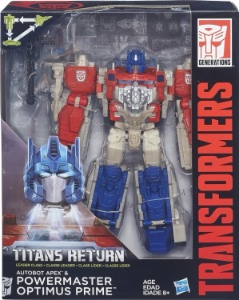 Autobot Apex Powermaster Optimus Prime Titans Return action figure