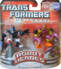 Optimus Primal Vs Predacon Tarantulas action figure