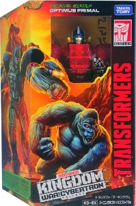 Burning Optimus Primal action figure